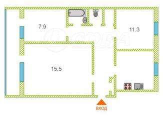 Продам 3-ком. квартиру, 58.5 м2, село Червишево, Магистральная улица, 6