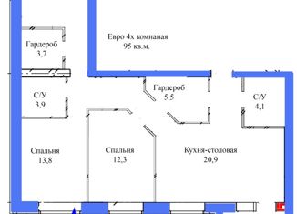 Продается 4-ком. квартира, 92 м2, Оренбург, улица Озеленителей, 44, Ленинский район