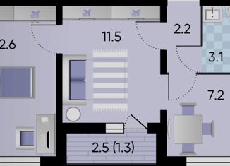 Продается двухкомнатная квартира, 37.3 м2, Санкт-Петербург, Муринская дорога, 8к1