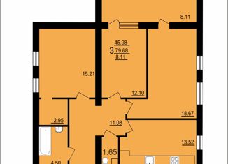 Продажа 3-ком. квартиры, 79.68 м2, Заречный, Восточная улица, 25