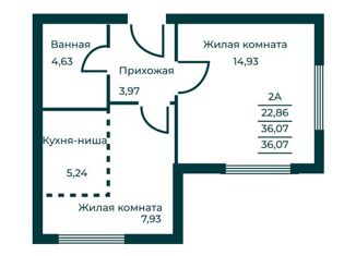 Продажа двухкомнатной квартиры, 36.7 м2, Свердловская область, Трудовая улица