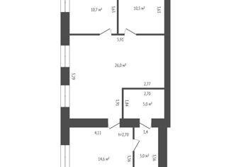 Продаю таунхаус, 110 м2, село Кармаскалы, Новая улица, 13