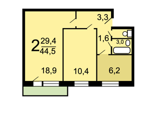 Продаю двухкомнатную квартиру, 44 м2, Москва, улица Софьи Ковалевской, 10к2, улица Софьи Ковалевской