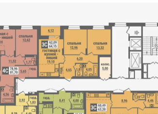 3-ком. квартира на продажу, 64 м2, рабочий посёлок Кольцово, Преображенская улица, 4