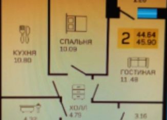 Продам 2-ком. квартиру, 47 м2, поселок Верхнетемерницкий, улица Венеры, 24к2, ЖК Спутник