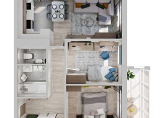 Продажа 2-ком. квартиры, 55.5 м2, Томск, ЖК Войков