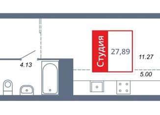 Продается квартира студия, 27 м2, Октябрьский, улица Рахимьяна Насырова, 3