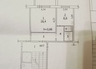 Однокомнатная квартира на продажу, 40.5 м2, Снежинск, Чкаловская улица, 1