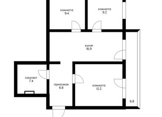 Продается 4-ком. квартира, 63.94 м2, аул Новая Адыгея, Бжегокайская улица, 25/1к14