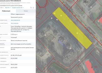 Участок на продажу, 51 сот., посёлок Шушары, Московское шоссе, 244