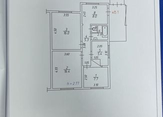 Продаю трехкомнатную квартиру, 62.2 м2, поселок городского типа Раздолинск, улица Лермонтова, 38