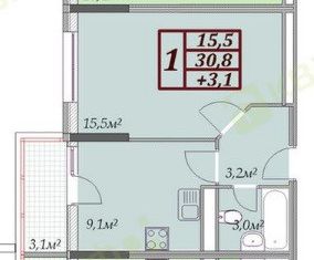 Продаю однокомнатную квартиру, 34 м2, Анапа, Крестьянская улица, 27к3, ЖК Лазурный