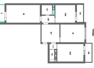 Продажа 3-комнатной квартиры, 84.4 м2, Краснодар, улица им. Котлярова Н.С., 19, улица им. Котлярова Н.С.