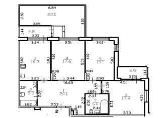Продажа трехкомнатной квартиры, 108.6 м2, Санкт-Петербург, проспект Патриотов, 33, метро Проспект Ветеранов