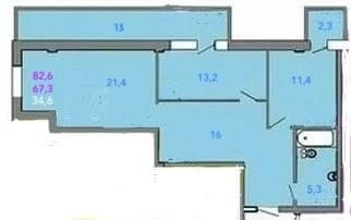 Продам 2-комнатную квартиру, 67.3 м2, Копейск, Коммунистический проспект, 28