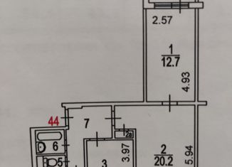 Комната на продажу, 58.6 м2, Москва, метро Новые Черёмушки, Перекопская улица, 34к1