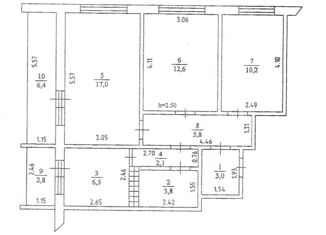 Продам трехкомнатную квартиру, 61 м2, деревня Мозжуха, Трудовая улица, 9