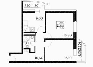 Продам 2-ком. квартиру, 55 м2, Ростов-на-Дону, улица Нансена, 103/1/7, ЖК Звезда Столицы