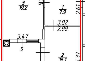 Продаю 1-комнатную квартиру, 53.4 м2, Ставрополь, улица Генерала Маргелова, 7/1, микрорайон № 36