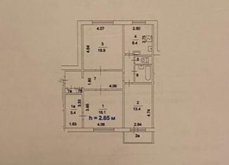 Продается 3-ком. квартира, 80.3 м2, Москва, Кантемировская улица, 17к1, Кантемировская улица