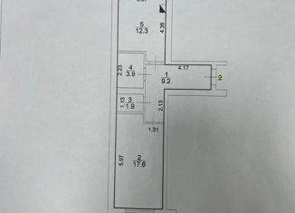 1-комнатная квартира на продажу, 44.9 м2, Таганрог, улица Победы, 108, ЖК Андреевский