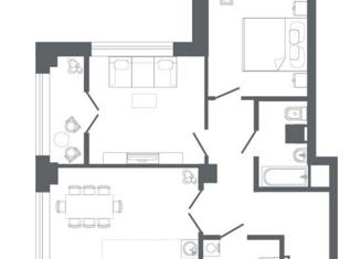 Продается 2-комнатная квартира, 74.3 м2, Екатеринбург, улица Мира, 47к2, ЖК Проспект Мира