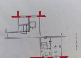 Продам 1-ком. квартиру, 38.7 м2, Пенза, Железнодорожный район, улица Клары Цеткин, 46А