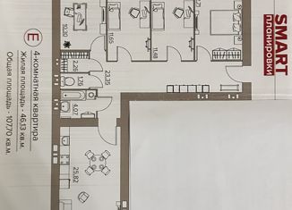 Продажа 4-комнатной квартиры, 107.7 м2, Брянск, улица имени О.С. Визнюка, 14, Советский район