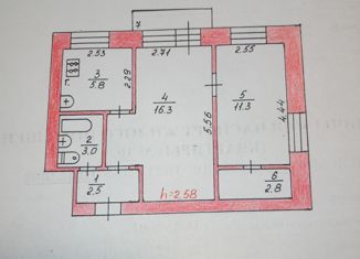 Продажа двухкомнатной квартиры, 41.7 м2, Мирный, улица Неделина, 16