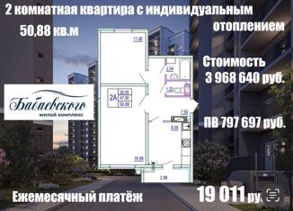 Продажа 2-комнатной квартиры, 50.9 м2, Астрахань, Ленинский район