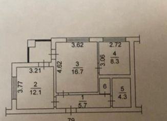 Продается 2-ком. квартира, 48.5 м2, Кемерово, улица Веры Волошиной, 41, ЖК Эдельвейс