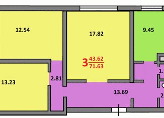 Продается трехкомнатная квартира, 71.6 м2, Москва, Дмитровское шоссе, 165Дк6, станция Новодачная