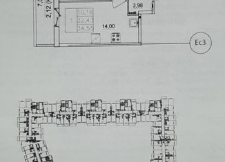 1-комнатная квартира на продажу, 34 м2, посёлок Шушары, Старорусский проспект, 11, ЖК Аэросити