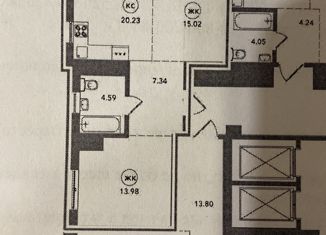 Продам двухкомнатную квартиру, 64 м2, Иркутск, ЖК Семья, улица Пискунова, 138