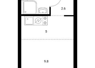 Продажа квартиры студии, 20 м2, Москва, 2-й Нагатинский проезд, 2/2к2, метро Нагатинская