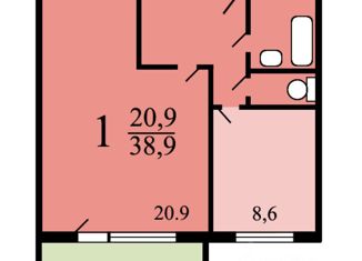 Продажа однокомнатной квартиры, 39 м2, Зеленоград, Зеленоград, к933