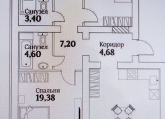 Продам 4-комнатную квартиру, 100.7 м2, посёлок Западный, Уютная улица, 13