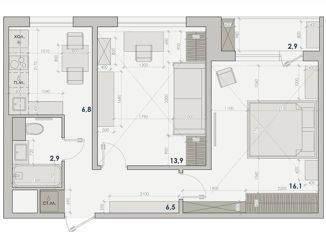 Продается 2-комнатная квартира, 45 м2, Пермь, Чердынская улица, 40, Индустриальный район