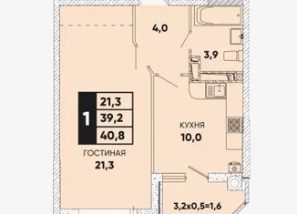 Продаю 1-комнатную квартиру, 40.8 м2, Ростов-на-Дону, улица Вересаева, 103Вс1, ЖК Сиреневый Квартал