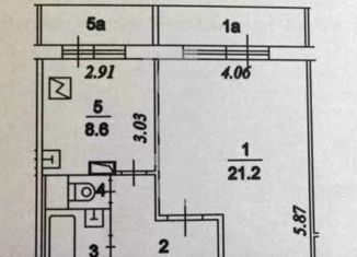 Однокомнатная квартира на продажу, 39 м2, Москва, Востряковский проезд, 15к2