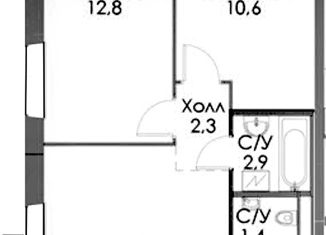 Продается двухкомнатная квартира, 50.9 м2, Москва, жилой комплекс Никольские Луга, 1.1, станция Щербинка