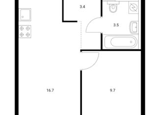 Продается 1-ком. квартира, 33.6 м2, Москва, Варшавское шоссе, 282к1, станция Щербинка