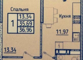 Продам однокомнатную квартиру, 36 м2, Новороссийск, улица Котанова, 7к3, ЖК Классика