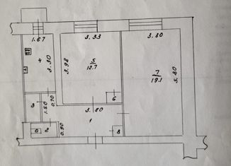 Продается 2-комнатная квартира, 48 м2, Липецкая область, улица Ильича, 31А