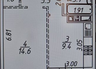 Квартира на продажу студия, 36 м2, Иркутск, Депутатская улица, 87/9, ЖК Соседи