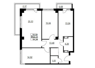 Продам трехкомнатную квартиру, 91.28 м2, Волгоград, улица им. Циолковского, 41, Ворошиловский район