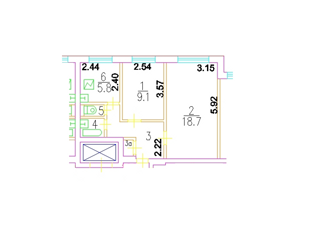 Продажа 2-комнатной квартиры, 43.6 м2, Москва, Днепропетровская улица, 37к2, район Чертаново Центральное