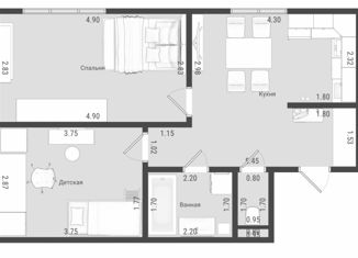 Продается 2-комнатная квартира, 50.6 м2, Брянск, улица Володарского, 66Б, Володарский район