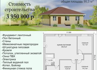 Продам дом, 86.3 м2, деревня Азьмушкино, улица Вахитова, 16