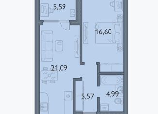 Продажа 1-ком. квартиры, 54 м2, посёлок Мичуринский, микрорайон Мегаполис-Парк, 21к2